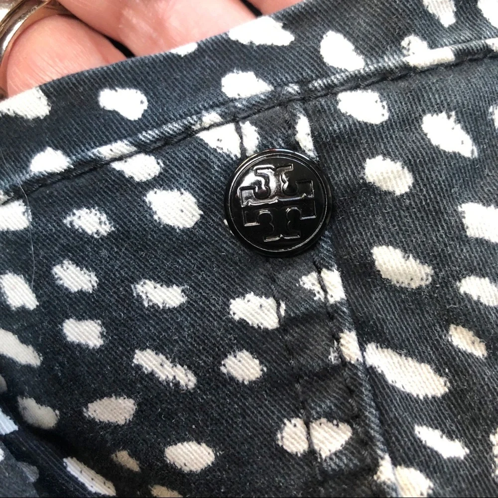 Tory Burch Walker Cargo Dotted Pony Print Jean Size 31